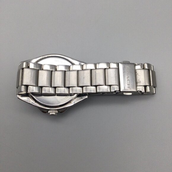 Coach Tristen Watch Women 37mm Silver Tone Day Date Pink Dial New Battery 6" - Picture 6 of 13